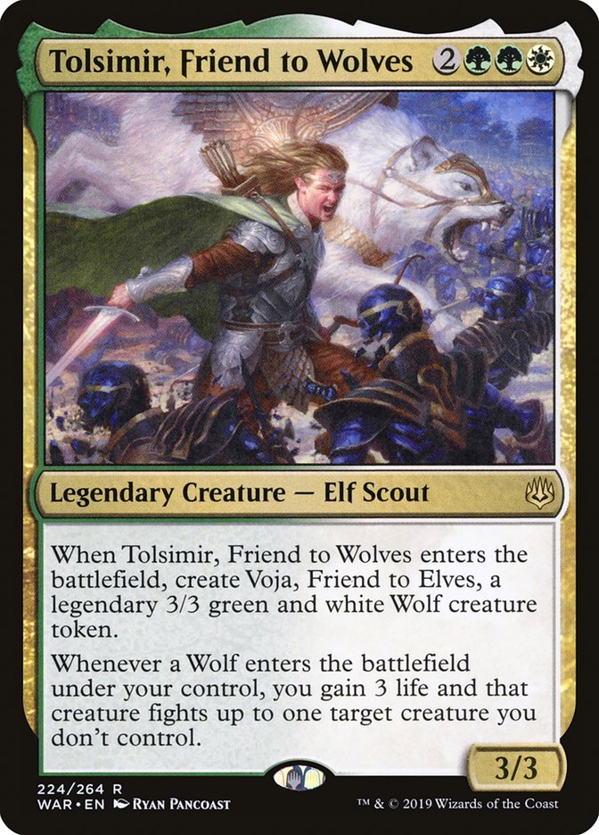 Tolsimir, Friend to Wolves [War of the Spark] Magic: The Gathering