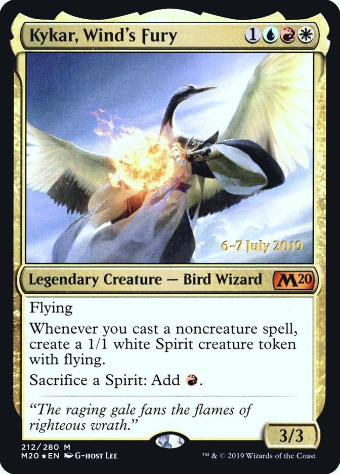 Kykar, Wind's Fury [Core Set 2020 Prerelease Promos] Magic: The Gathering