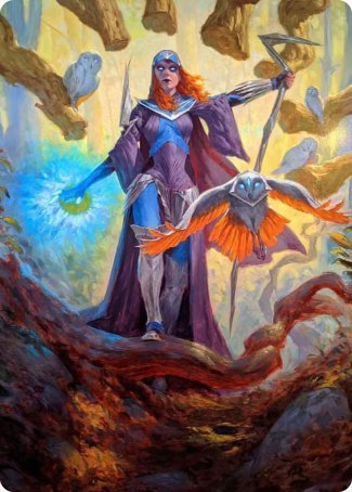 Kasmina, Enigma Sage Art Card [Strixhaven: School of Mages Art Series] Magic: The Gathering