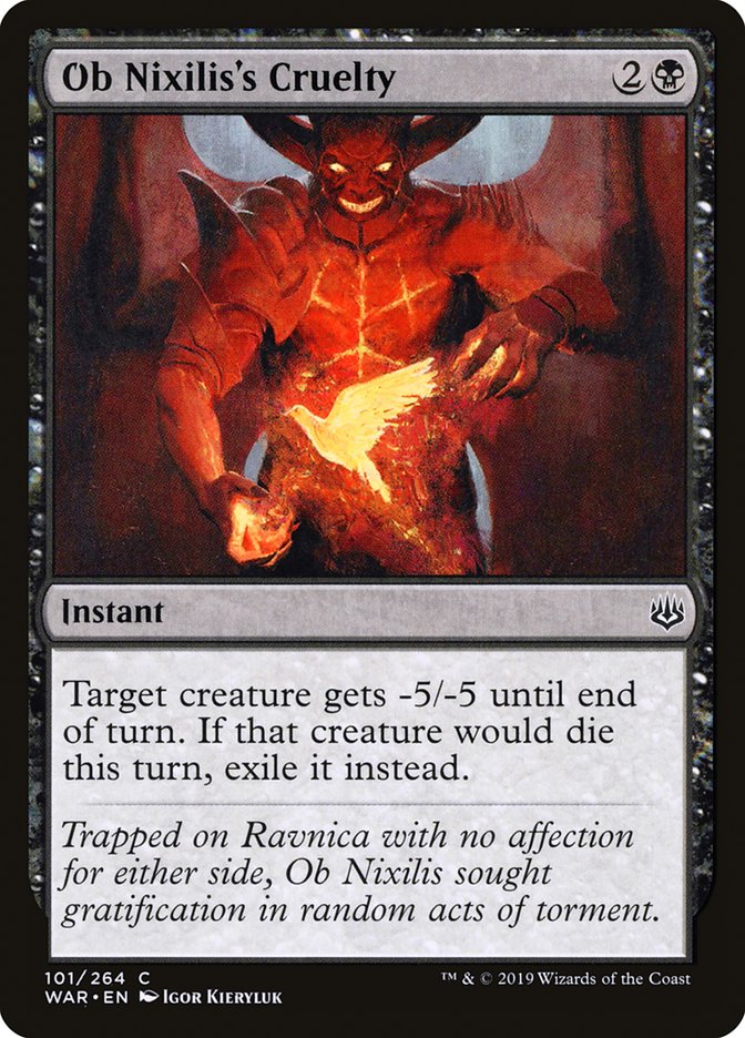 Ob Nixilis's Cruelty [War of the Spark] Magic: The Gathering