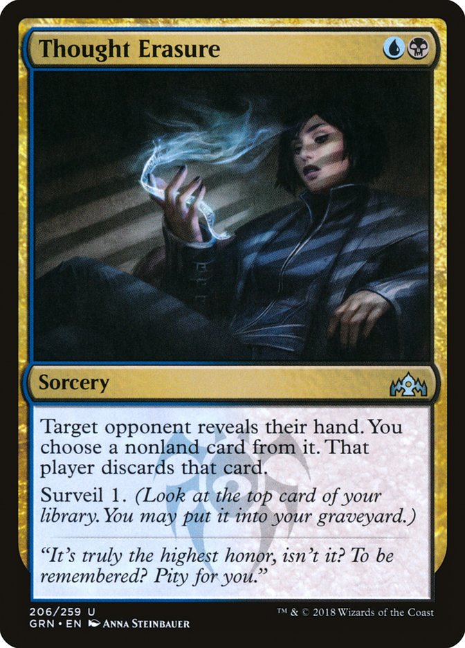 Thought Erasure [Guilds of Ravnica] Magic: The Gathering