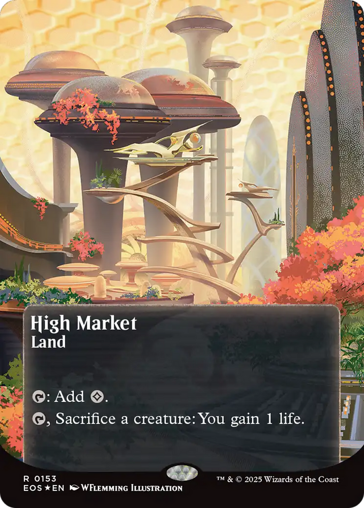 High Market (0153) (Borderless) (Galaxy Foil) [Edge of Eternities: Stellar Sights] Magic: The Gathering