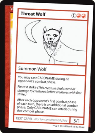 Throat Wolf (2021 Edition) [Mystery Booster Playtest Cards] Magic: The Gathering