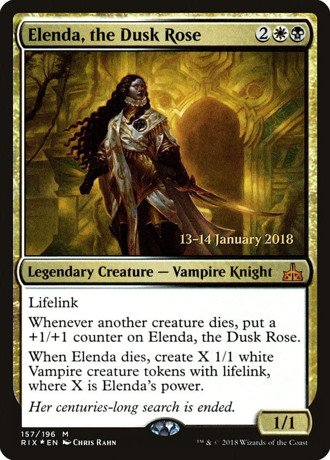 Elenda, the Dusk Rose [Rivals of Ixalan Prerelease Promos] Magic: The Gathering