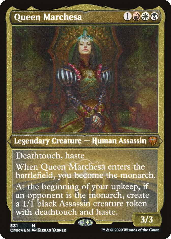 Queen Marchesa (Etched) [Commander Legends] Magic: The Gathering