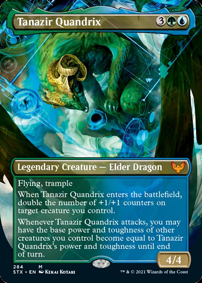 Tanazir Quandrix (Borderless Alternate Art) [Strixhaven: School of Mages] Magic: The Gathering
