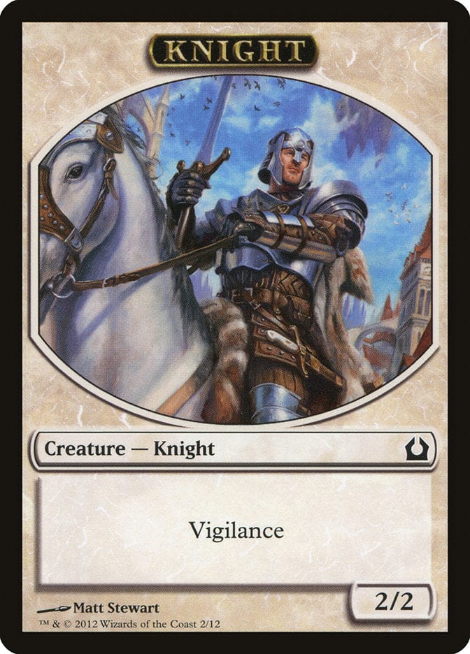 Knight Token [Return to Ravnica Tokens] Magic: The Gathering