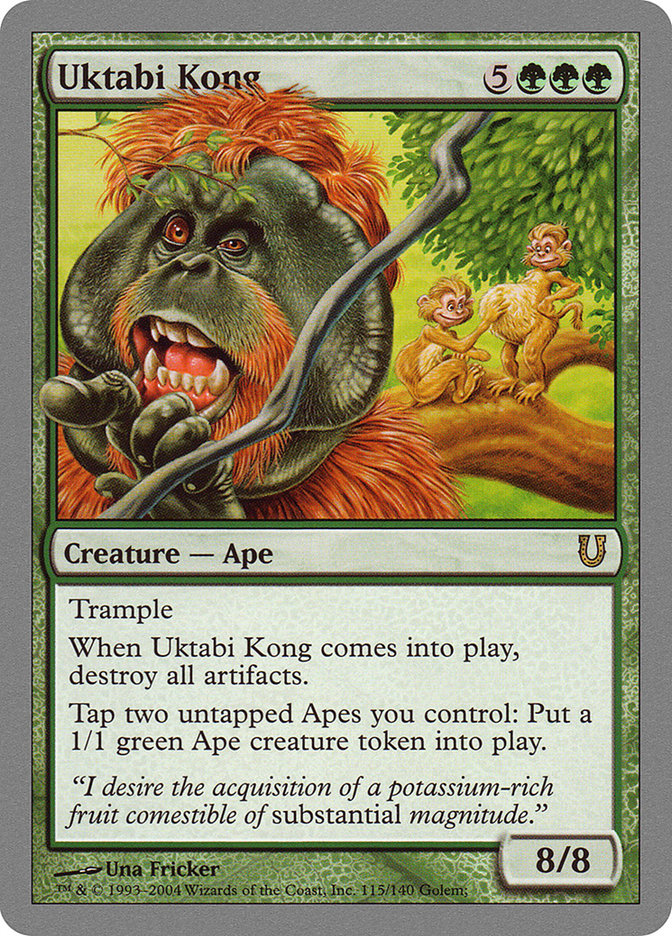 Uktabi Kong [Unhinged] Magic: The Gathering
