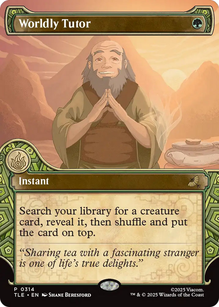 Worldly Tutor (Showcase) [Avatar: The Last Airbender: Eternal-Legal] Magic: The Gathering