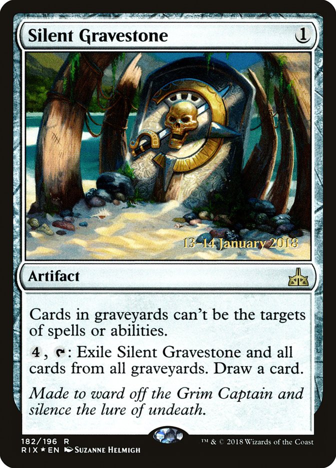 Silent Gravestone [Rivals of Ixalan Prerelease Promos] Magic: The Gathering