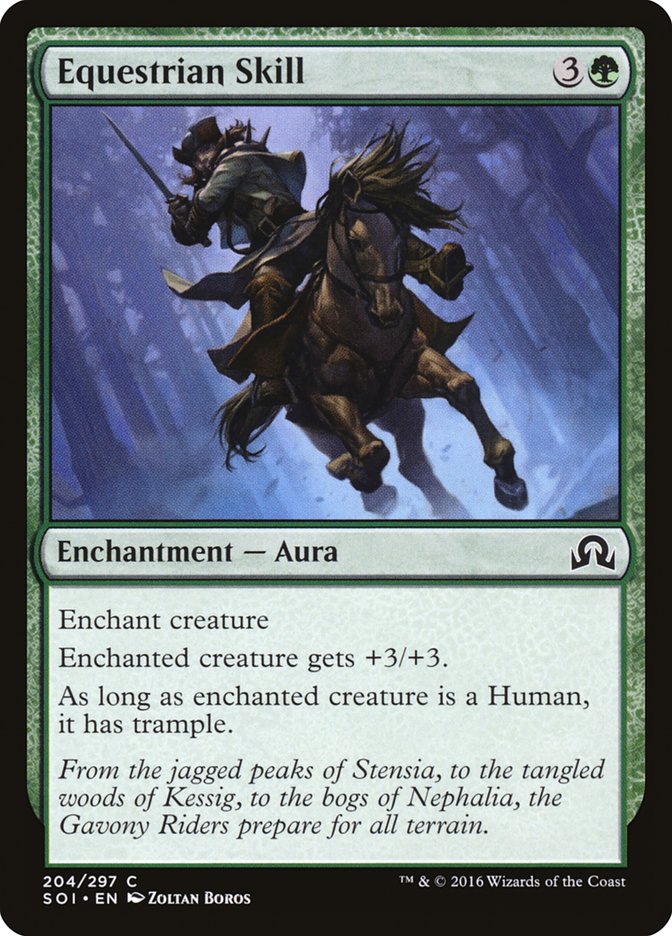 Equestrian Skill [Shadows over Innistrad] Magic: The Gathering