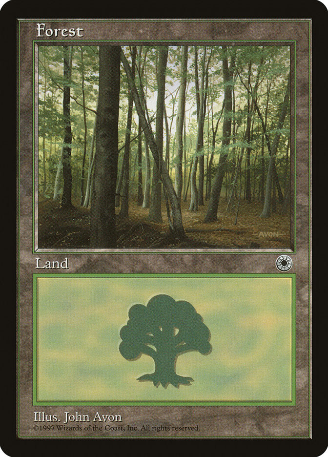 Forest (Brown Signature) [Portal] Magic: The Gathering