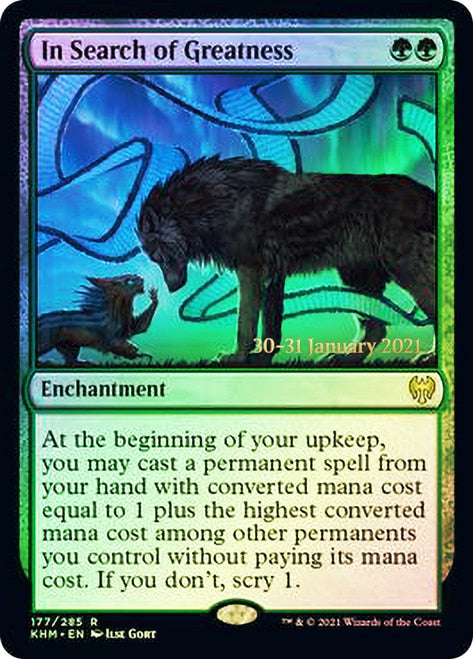 In Search of Greatness [Kaldheim Prerelease Promos] Magic: The Gathering