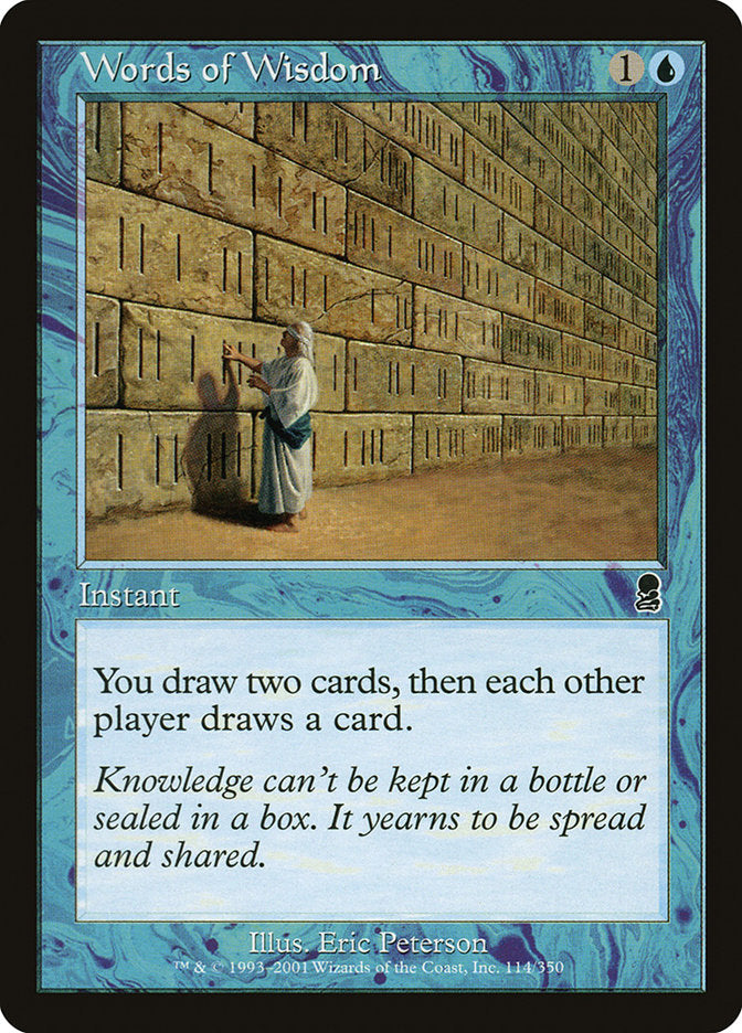 Words of Wisdom [Odyssey] Magic: The Gathering