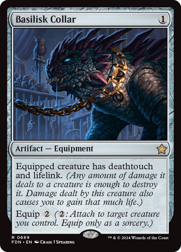 Basilisk Collar [Foundations] Magic: The Gathering