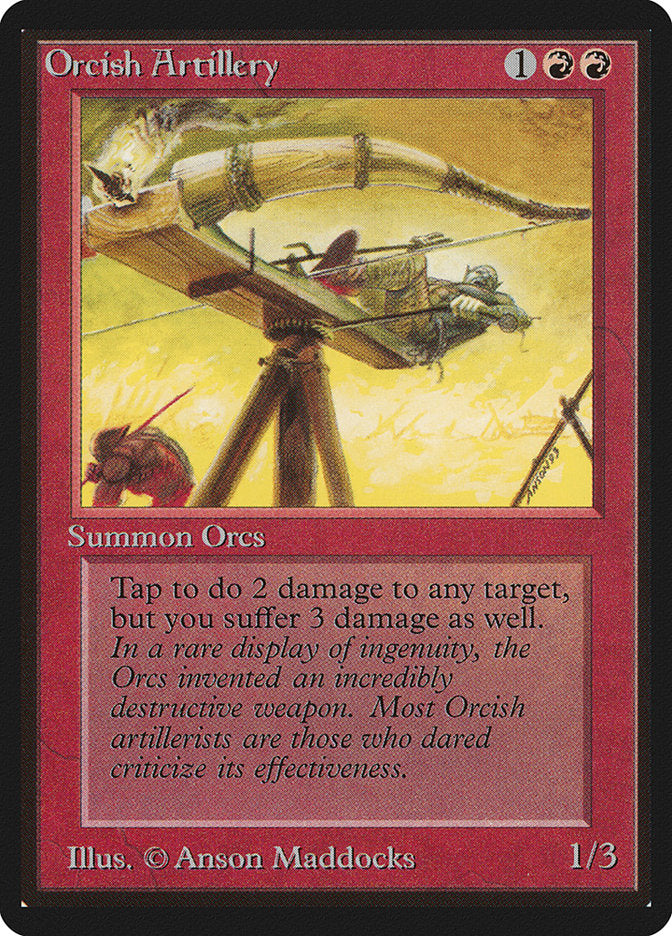 Orcish Artillery [Beta Edition] Magic: The Gathering
