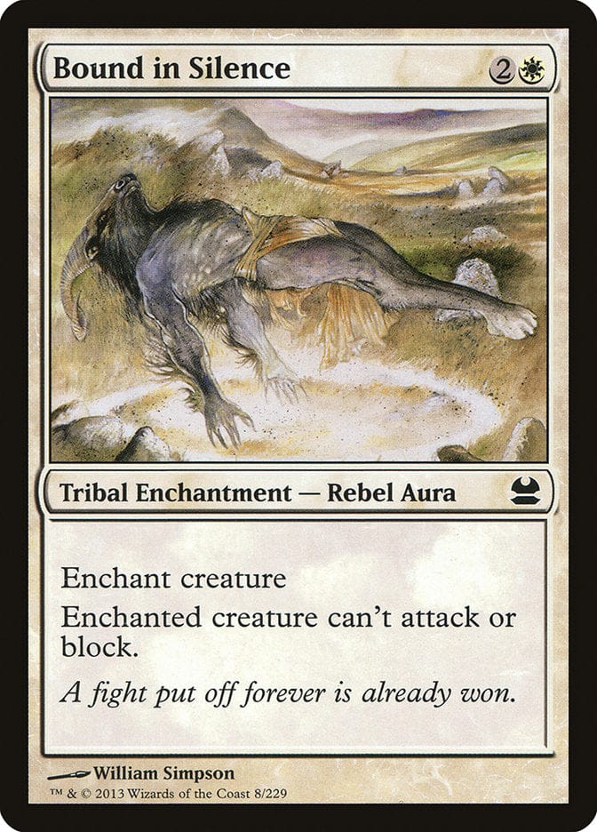 Bound in Silence [Modern Masters] Magic: The Gathering