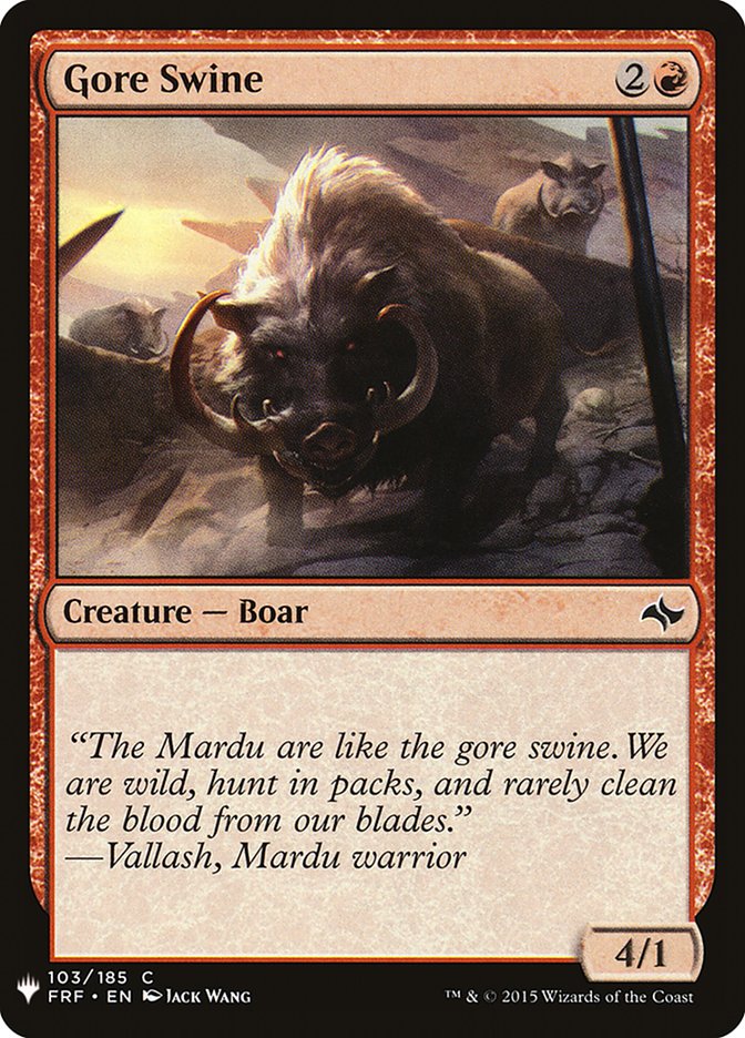 Gore Swine [Mystery Booster] Magic: The Gathering
