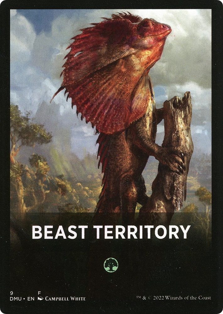 Beast Territory Theme Card [Dominaria United Tokens] Magic: The Gathering