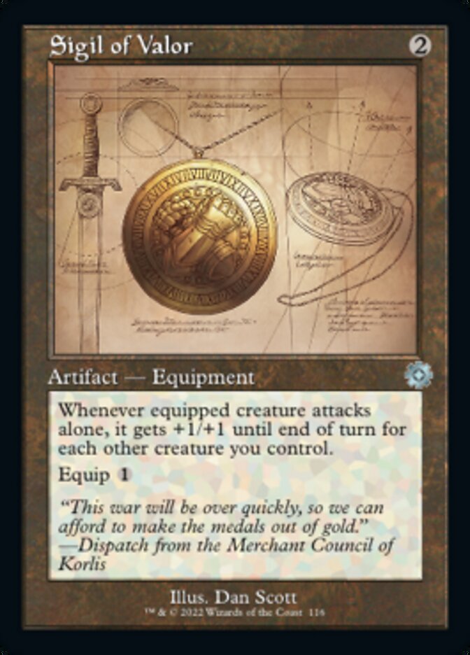Sigil of Valor (Retro Schematic) [The Brothers' War Retro Artifacts] Magic: The Gathering