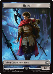 Hero (0002) // Hero (0007) Double-Sided Token [FINAL FANTASY Tokens] Magic: The Gathering