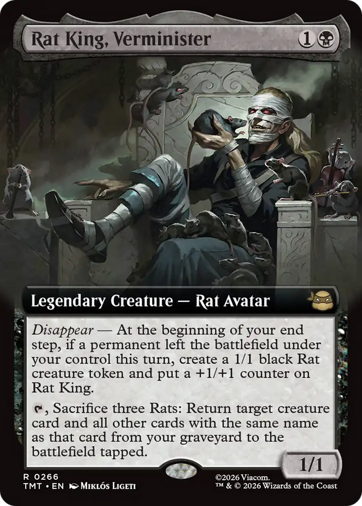 Rat King, Verminister (Extended Art) [Teenage Mutant Ninja Turtles] Magic: The Gathering