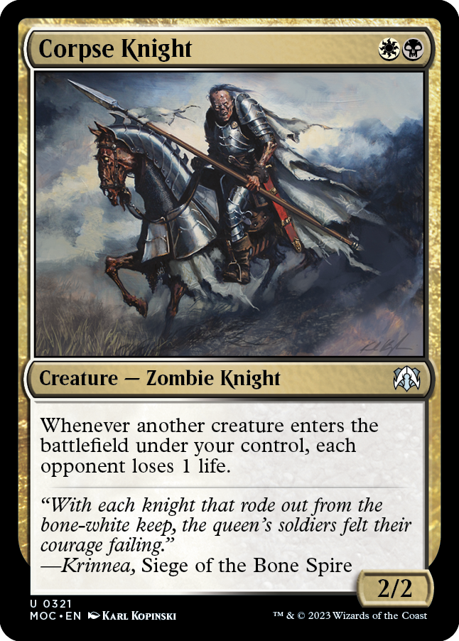 Corpse Knight [March of the Machine Commander] Magic: The Gathering