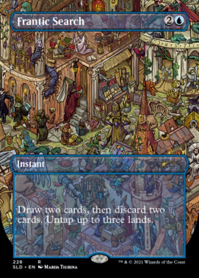 Frantic Search (Borderless) [Secret Lair Drop Series] Magic: The Gathering