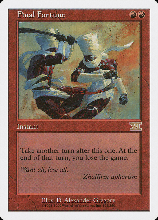 Final Fortune [Classic Sixth Edition] Magic: The Gathering