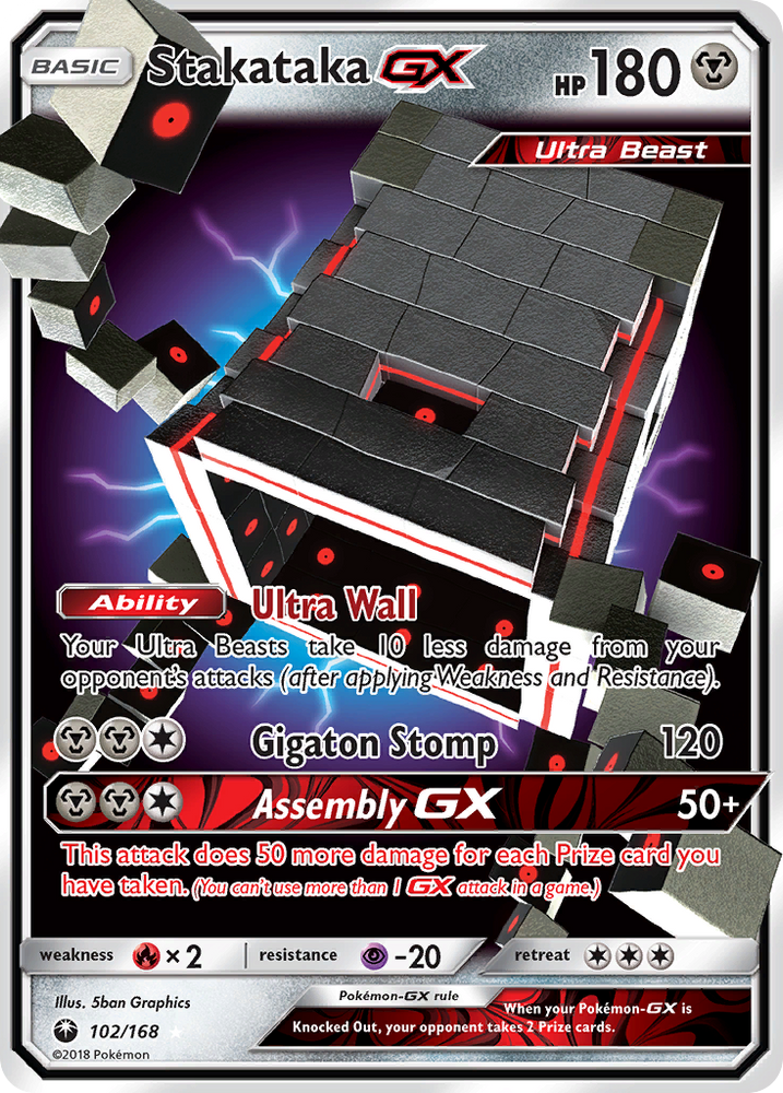 Stakataka GX (102/168) [Sun & Moon: Celestial Storm] Pokémon