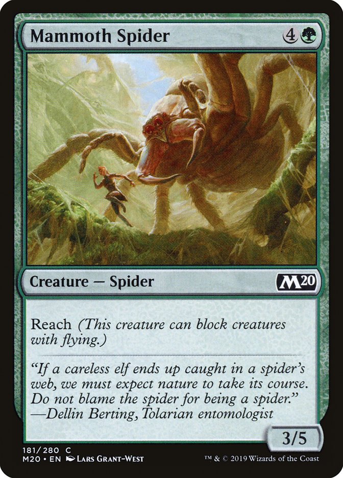 Mammoth Spider [Core Set 2020] Magic: The Gathering