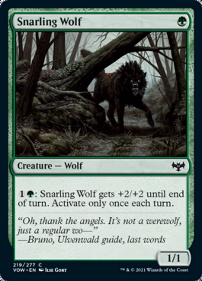 Snarling Wolf [Innistrad: Crimson Vow] Magic: The Gathering
