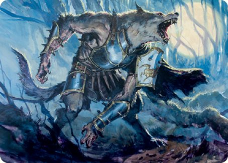 Moonrage Brute Art Card [Innistrad: Midnight Hunt Art Series] Magic: The Gathering