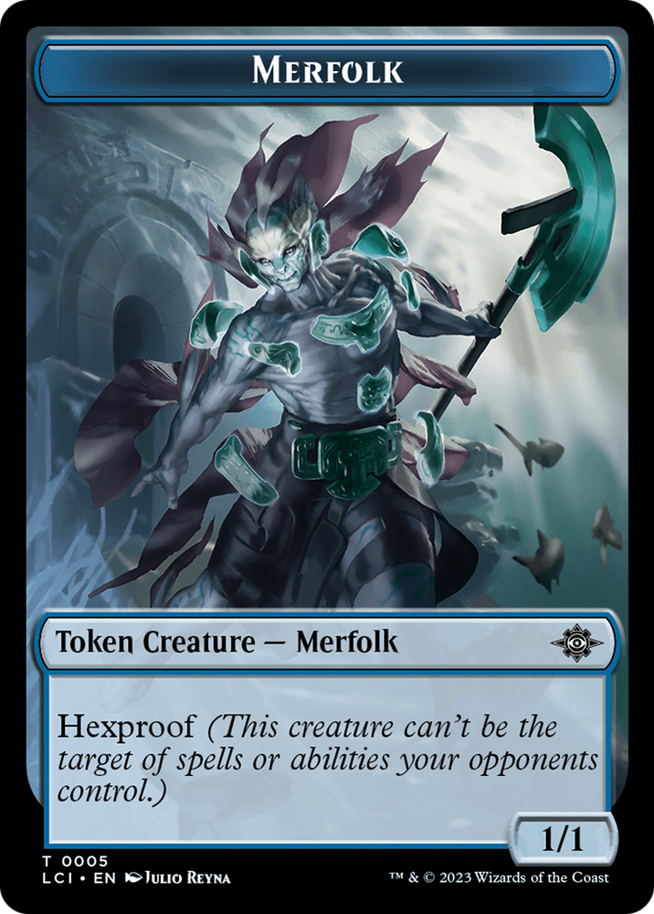 Boar // Merfolk (0005) Double-Sided Token [The Lost Caverns of Ixalan Commander Tokens] Magic: The Gathering