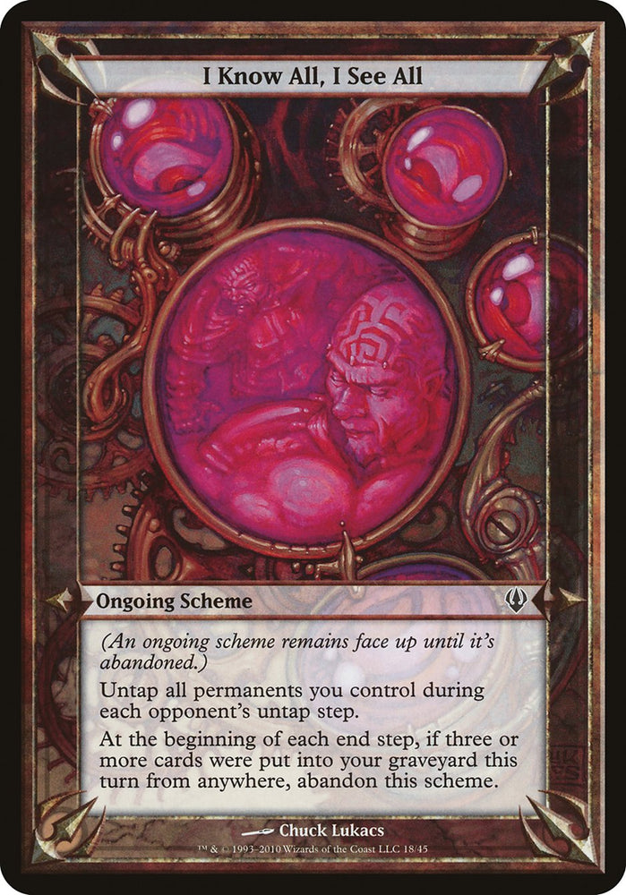 I Know All, I See All (Schemes) [Archenemy Schemes] Magic: The Gathering