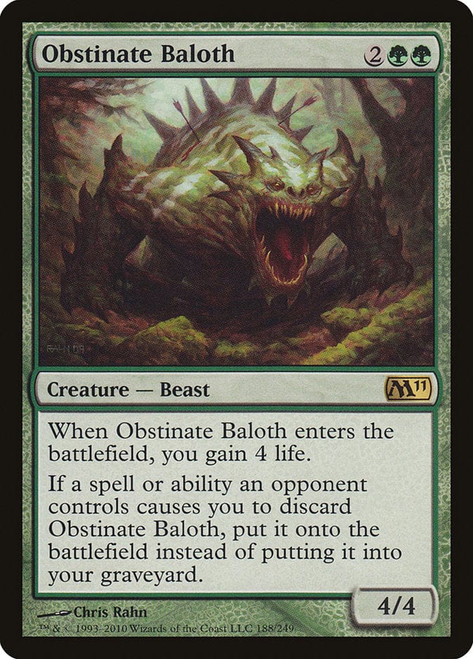 Obstinate Baloth [Magic 2011] Magic: The Gathering