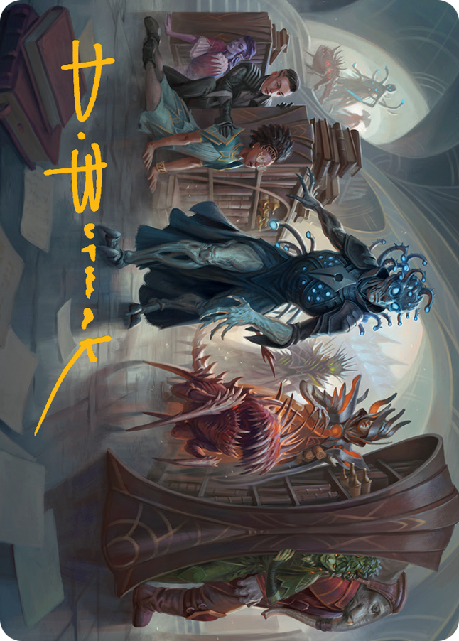 Invasion of Arcavios Art Card (Gold-Stamped Signature) [March of the Machine Art Series] Magic: The Gathering