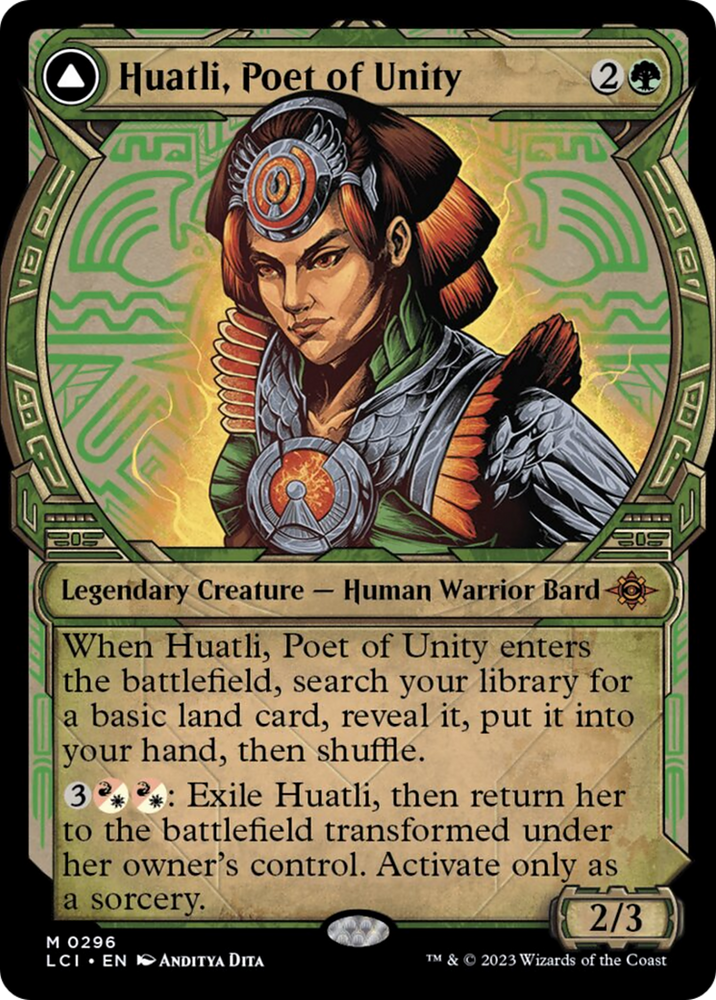 Huatli, Poet of Unity // Roar of the Fifth People (Showcase) [The Lost Caverns of Ixalan] Magic: The Gathering