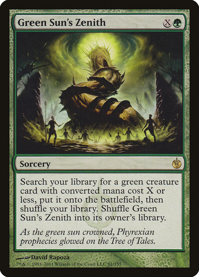 Green Sun's Zenith [Mirrodin Besieged] Magic: The Gathering