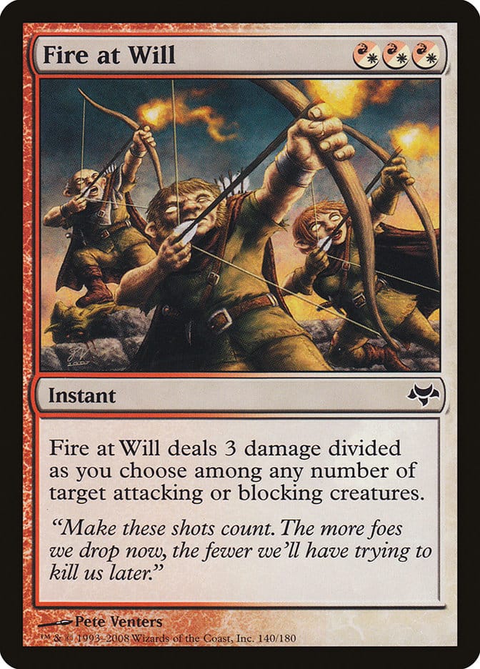 Fire at Will [Eventide] Magic: The Gathering