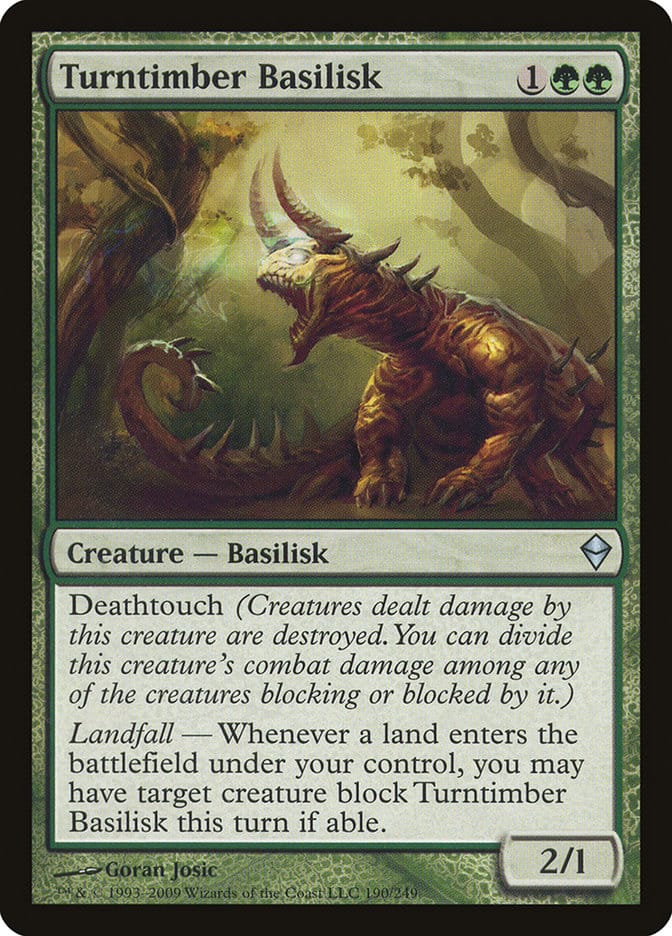 Turntimber Basilisk [Zendikar] Magic: The Gathering