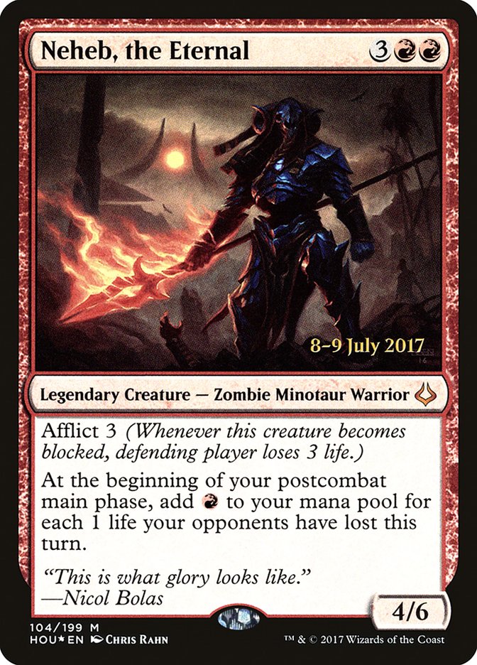 Neheb, the Eternal [Hour of Devastation Prerelease Promos] Magic: The Gathering