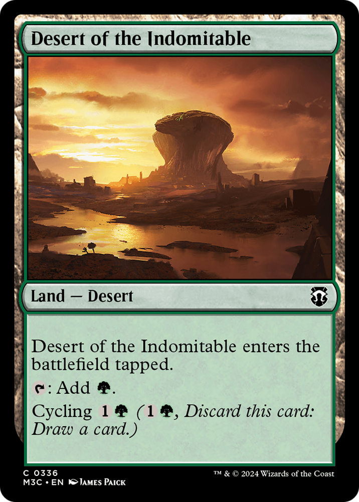 Desert of the Indomitable (Ripple Foil) [Modern Horizons 3 Commander] Magic: The Gathering