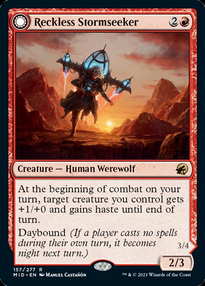 Reckless Stormseeker // Storm-Charged Slasher [Innistrad: Midnight Hunt] Magic: The Gathering