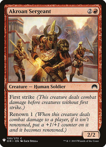 Akroan Sergeant [Mystery Booster] Magic: The Gathering