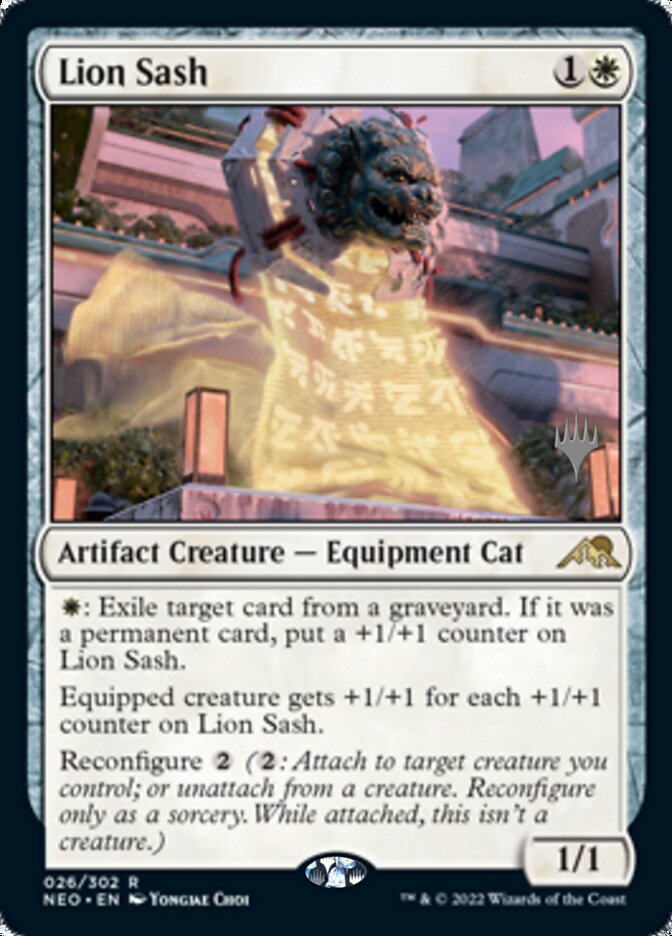 Lion Sash (Promo Pack) [Kamigawa: Neon Dynasty Promos] Magic: The Gathering