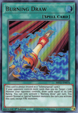 Burning Draw [MP21-EN074] Ultra Rare - Yugioh Cards For Your TCG Needs!