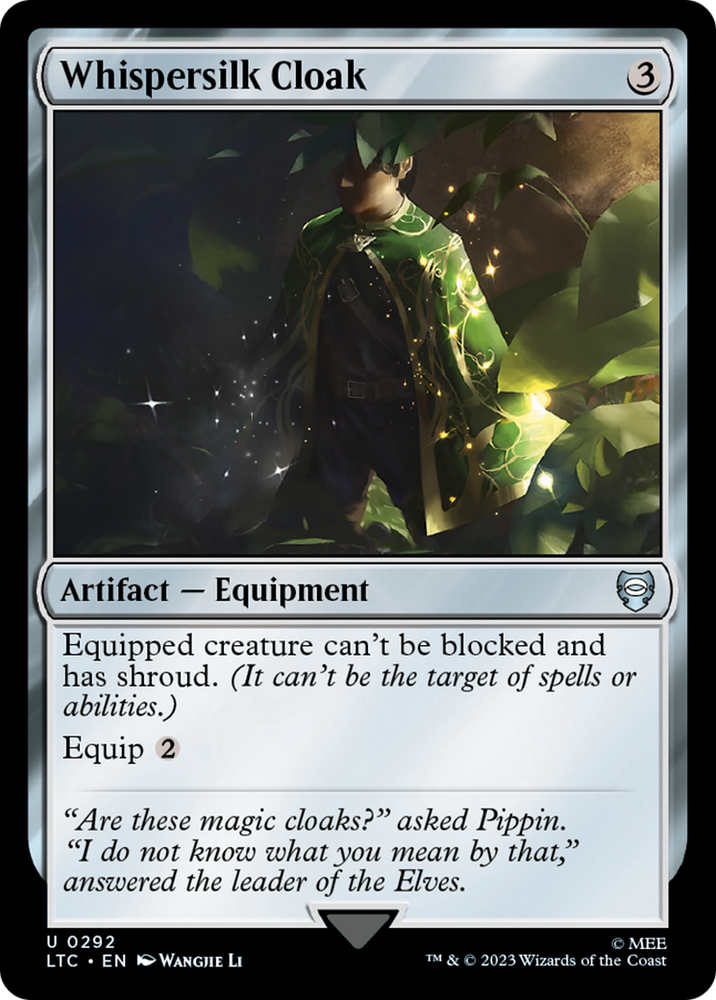 Whispersilk Cloak [The Lord of the Rings: Tales of Middle-Earth Commander] Magic: The Gathering
