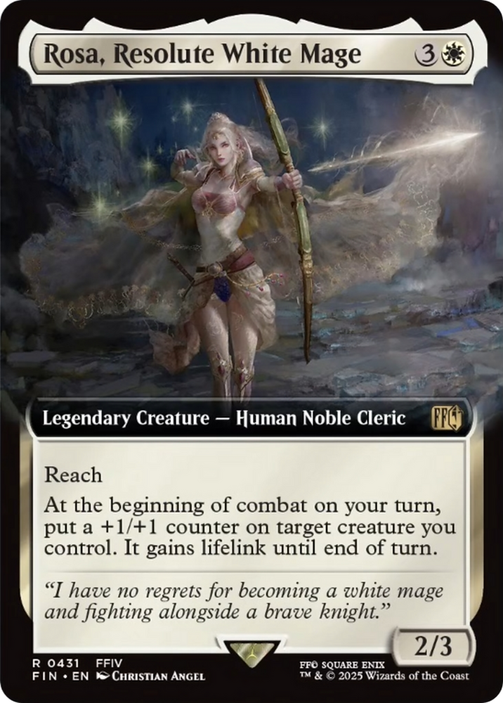 Rosa, Resolute White Mage (Extended Art) [FINAL FANTASY] Magic: The Gathering
