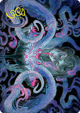 Demonic Bargain Art Card (Gold-Stamped Signature) [Innistrad: Crimson Vow Art Series] Magic: The Gathering